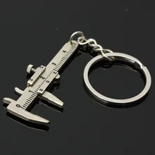 

New Fashion Car Key Mini Vernier Caliper Portable 0-40mm Keychain Measuring Gauging Tools Car Turbo Key Chain Ring Ruler Caliper