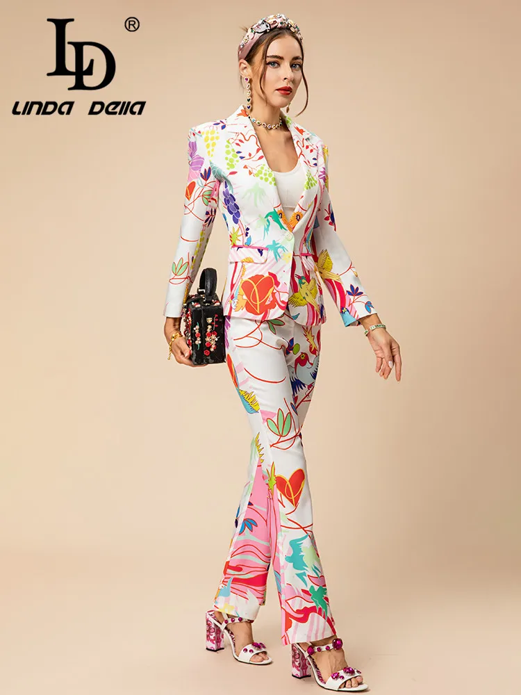 NDL Women Women's Suit with Arm Accessorized Spanish Hem Trousers Green - Kendall
