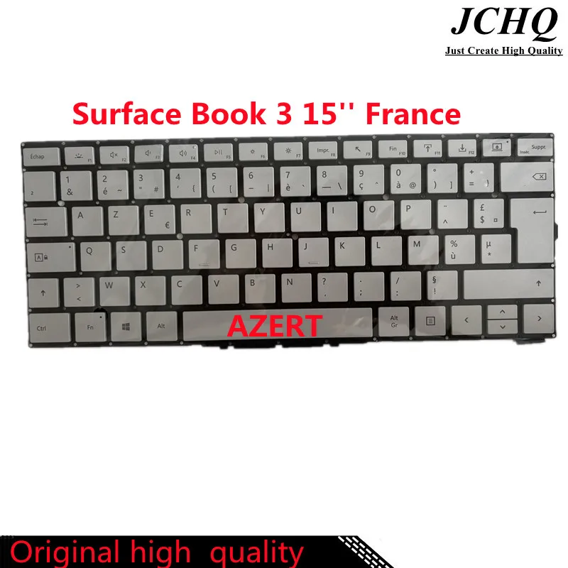 Оригинальная клавиатура JCHQ AZERT для Microsoft Surface Book 3 FR версия 13,5/15 дюймов замена клавиатуры 1907 1909 1908