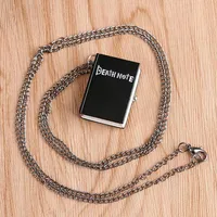 Montre de poche à Quartz pour hommes et femmes, collier Antique, chaîne, horloge, pendentif, carnet de notes de mort 5