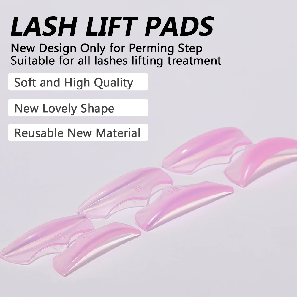 6가지 사이즈 속눈썹 리프트 패드, DIY 속눈썹 리프트 패드, 다양한 길이의 속눈썹을 위한 부드러운 속눈썹 리프트 로드 쉴드, 완벽한 리프팅