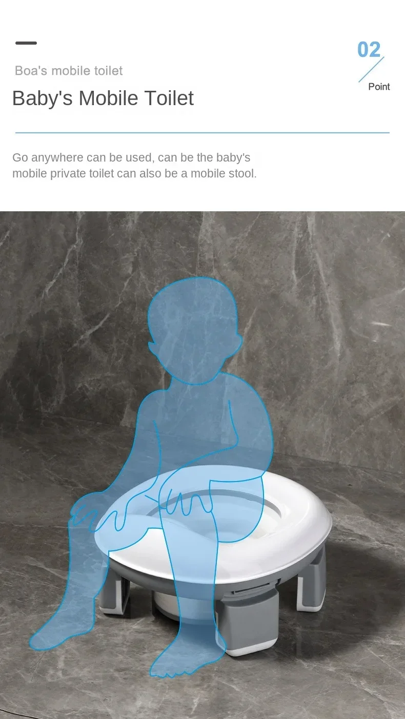 Description Picture 5 of item3 in 1 Travel Toilet Seat Foldable Children Potty with Bags Baby Pot Portable Silicone Baby Potty Training Toilet Seat for Kids