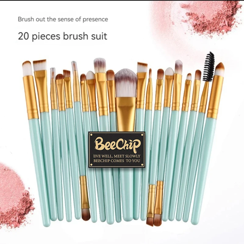 Makeup Brush Set 20 PCS Makeup Brush Set Eye Shadow Brush Set Foundation Beauty Tools Super Soft Man-made Fibers