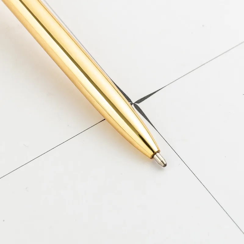 Penna A Sfera In Metallo Con Diamante, Colore Oro Rosa, Punta 0,7 Mm, Elegante E Retrattile