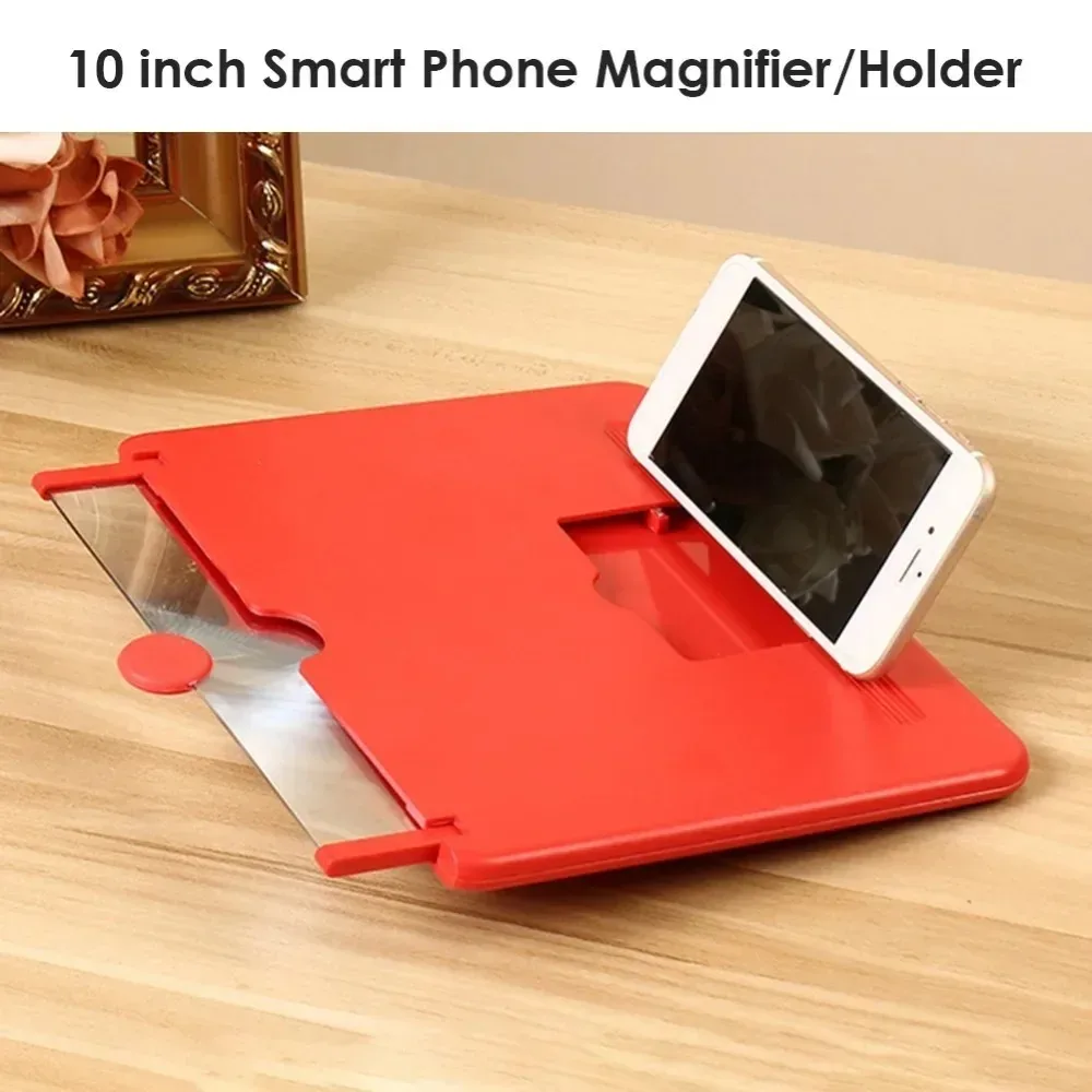 Phone Screen Amplifier 10/12/14 Inch 3D Foldable Mobile Phone Desk Stand TV Magnifying Glass HD Stand Video Enlarge Bracket