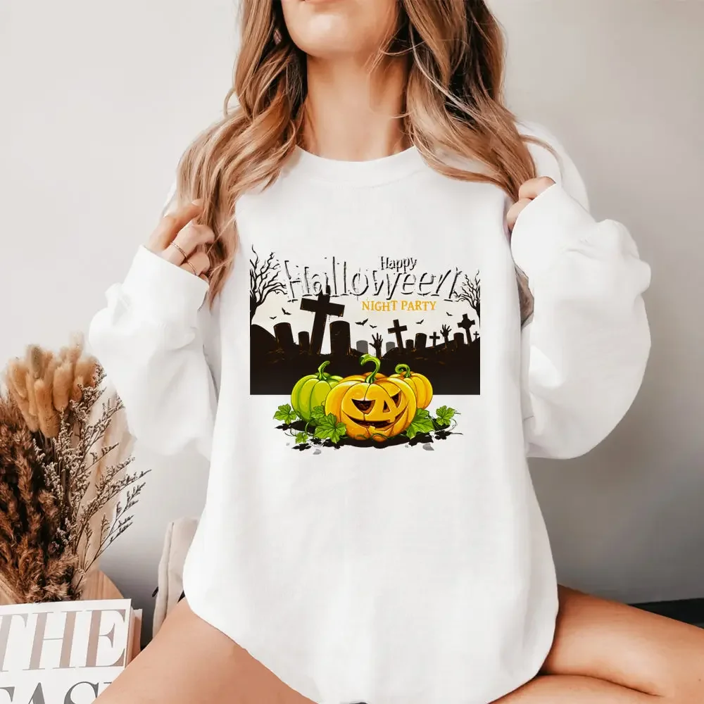 

Женские новые модные толстовки в стиле хип-хоп на Хэллоуин, свитшоты в стиле Харадзюку для девочек, одежда с длинным рукавом и принтом