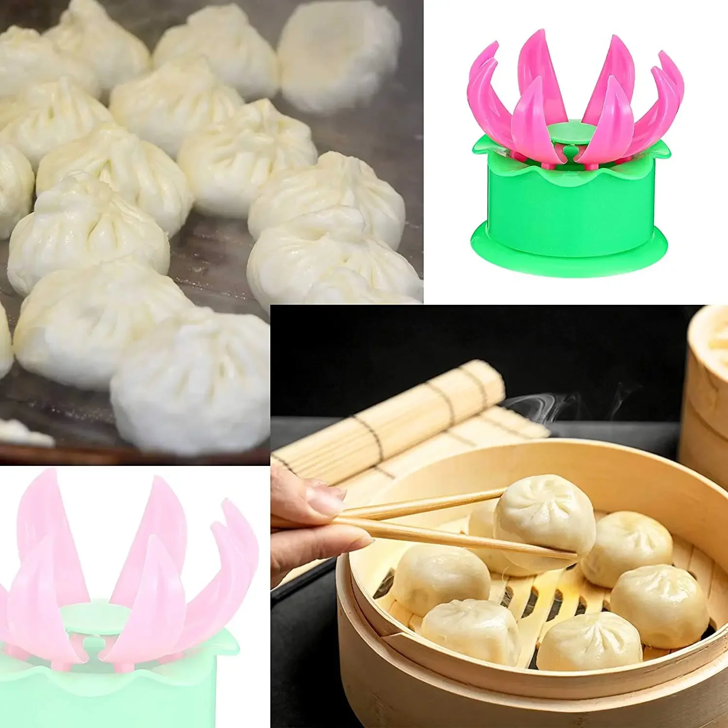 Kitchen DIY Pastry Pie Dumpling Maker Chinese Baozi Mold Baking And Pastry Tool Steamed Stuffed Bun Making Mould Bun Maker 1pcs