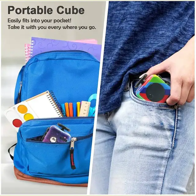 6 Sides Mini Fidget Dice Fidget Toys Cube Click Ball Anxiety Pressure Stress Relief Cubes Desk Toy Gift For Kids Adults Children 5