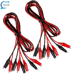 Insulated Alligator Clip Test Leads - Double - Ended Jumper Wires (4 pcs)