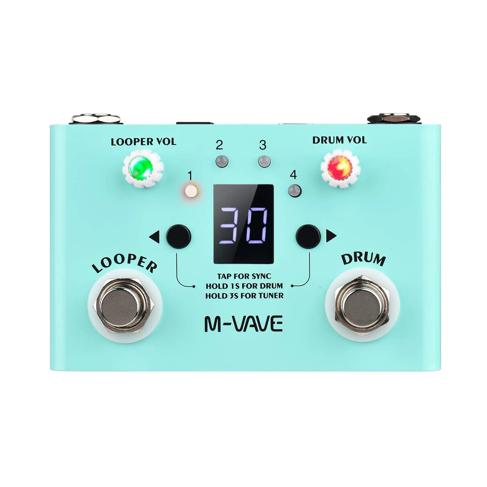 MVAVE Guitar Effect Pedal Drum Looper Effector Mini 2in1 Machine Double Footswitch Looper
