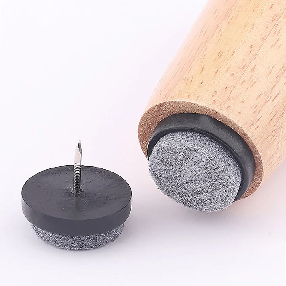 Furniture Felt Feet Pads with Caps Floor Protector for Wooden Chair Tables Leg Feet Chair Leg Caps Furniture Gliders Furniture Foot Pads 20pcs