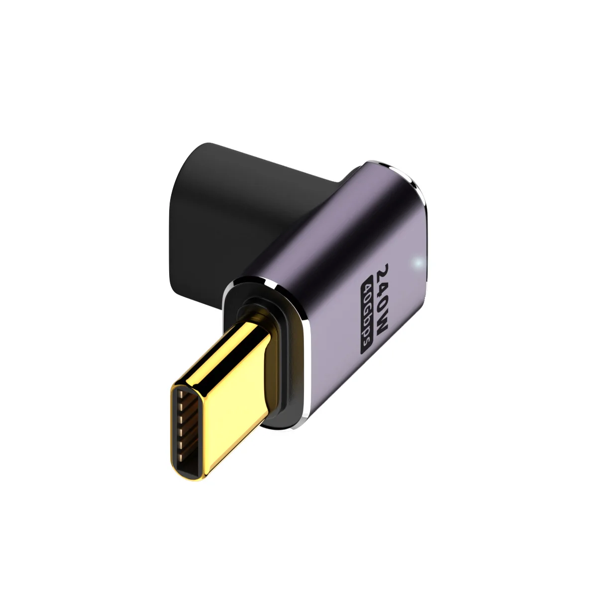8K 60Hz High-Speed USB-C Charger Connector Adapter, 240W Power Delivery, U-Shape Straight Angle Design