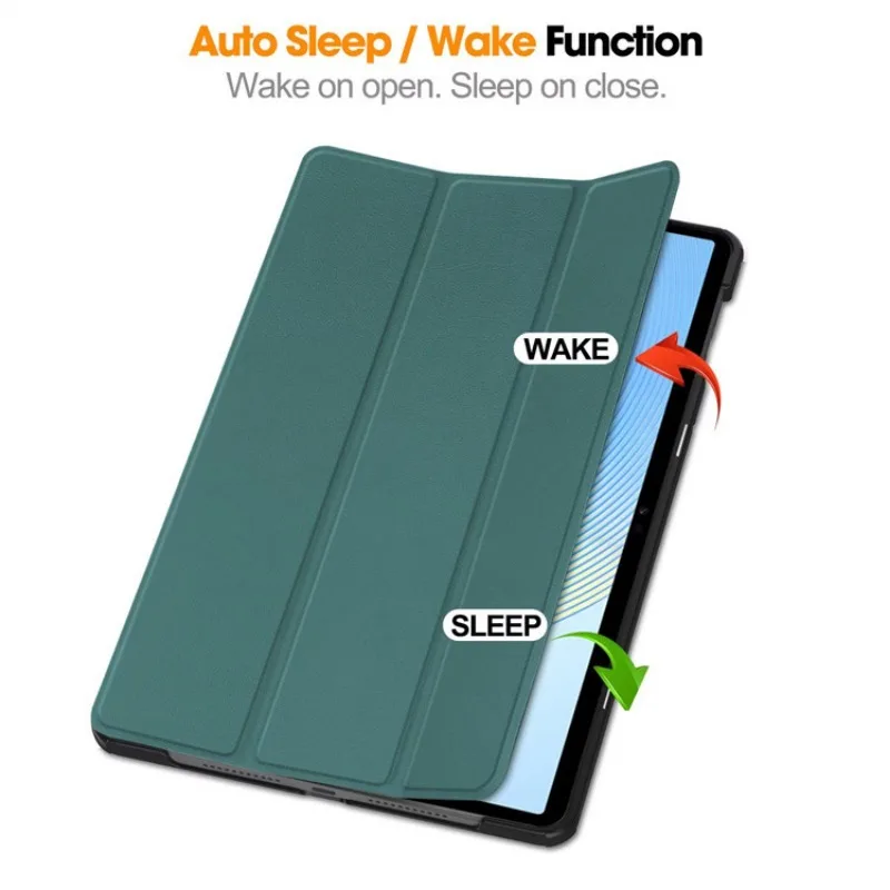 Trifold PU Leather Stand Magnetic Tablet Cover with