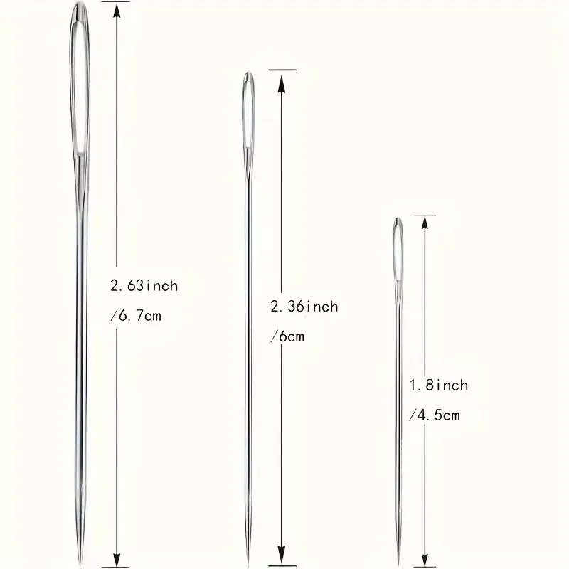 15PCS DIY 공예 도구 큰 눈 바늘 강철 자수 크로스 스티치 뜨개질 원사 바느질 손 크로 셰 뜨개질 후크 세트 키트