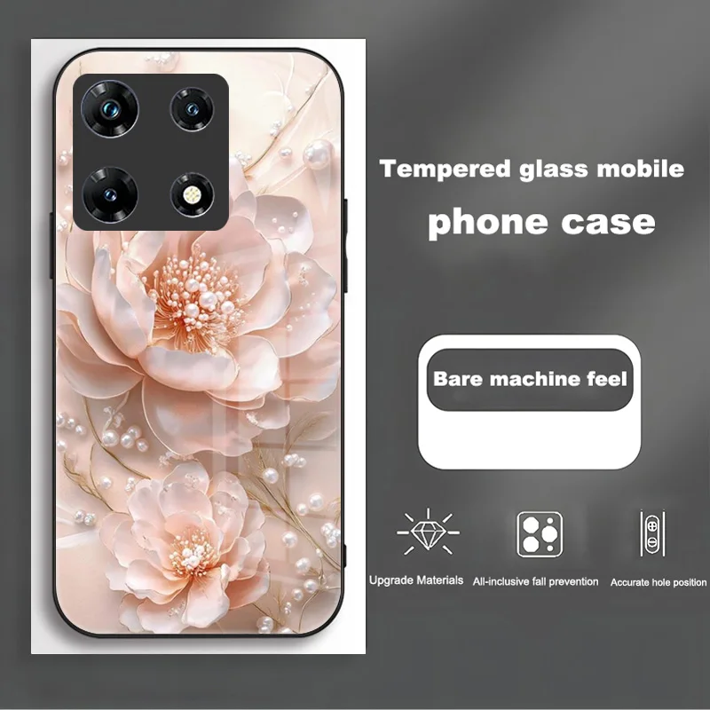 Luxury Shockproof Tempered Glass Phone Case Cover