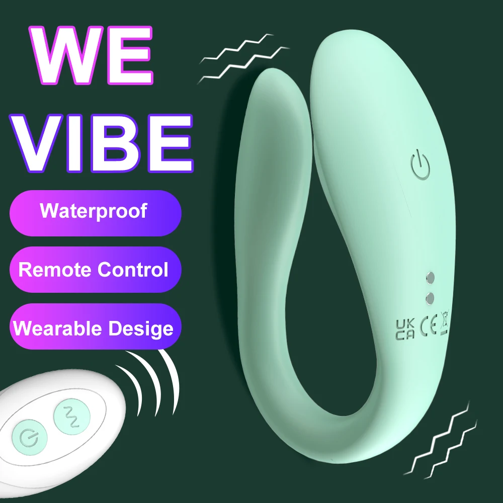 Wireless Remote Control Vibrator Female Dual Motor U Shape Clitoris Stimulator Dildo Wearable Sex Toys for Women Couple Adult 18