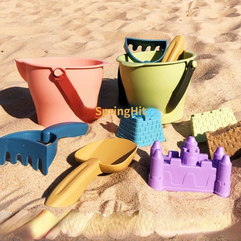 Летние пляжные игрушки для детей, сенсорное ведро, песок, пляж, игра, песок, вода, игрушки для детей, Интерактивная пляжная игра, набор форм, песочница летние силиконовые детские пляжные игрушки песок детские игрушки песочные игрушки для детей уличная игра детская пляжная игрушка силик