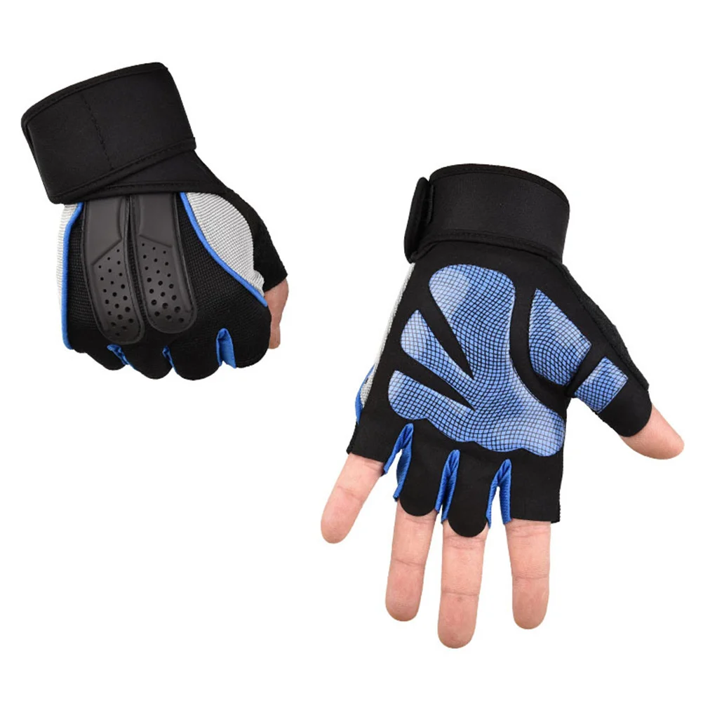 

1 Pair Gym Half Glove Anti-Slip Weight Lifting Shorty Wrist for Workout Bodybuilding (Size M)
