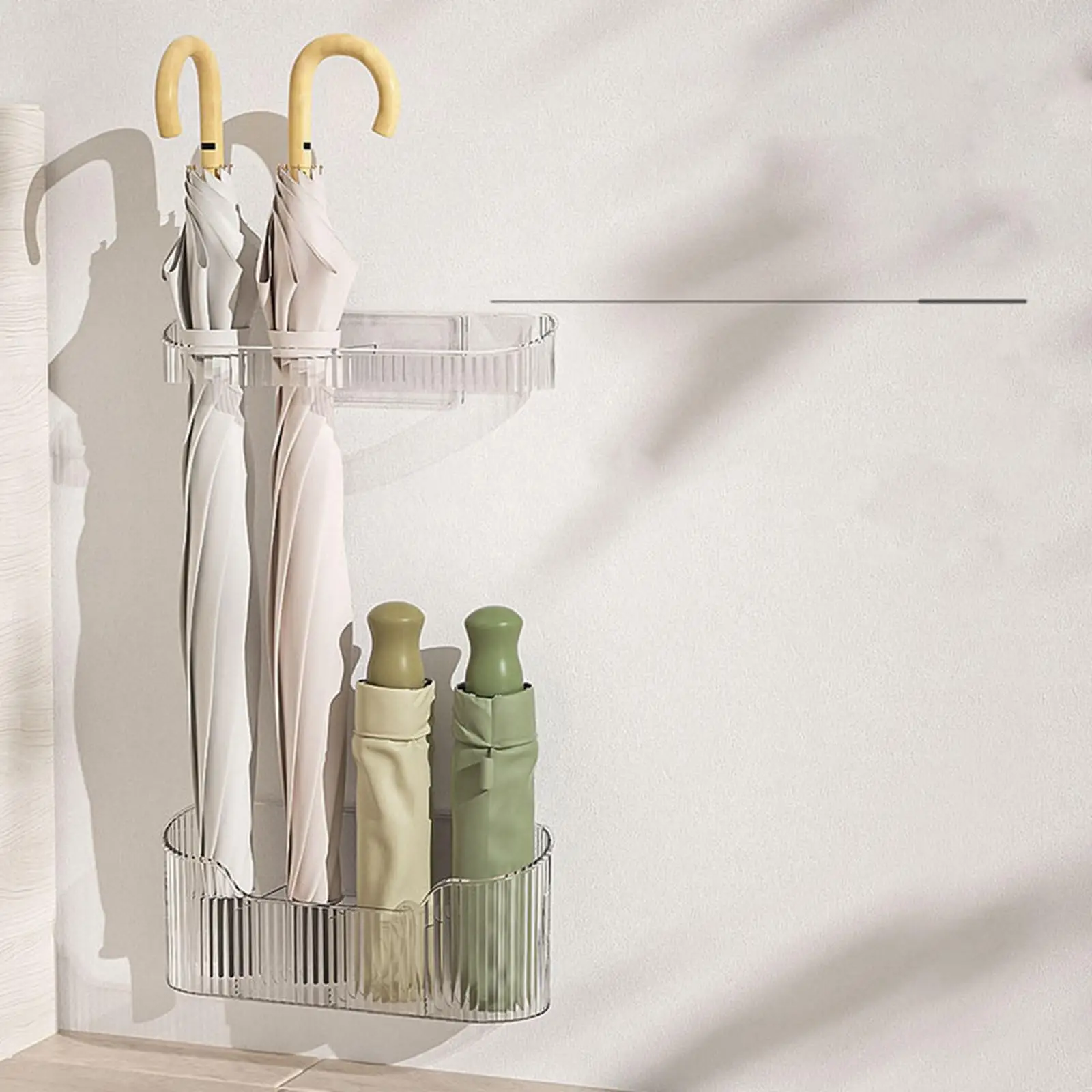 Hanging Umbrella Shelf Detachable Umbrella Holder Rack Storage Rack for Hallway Office Entryway Wall Indoor