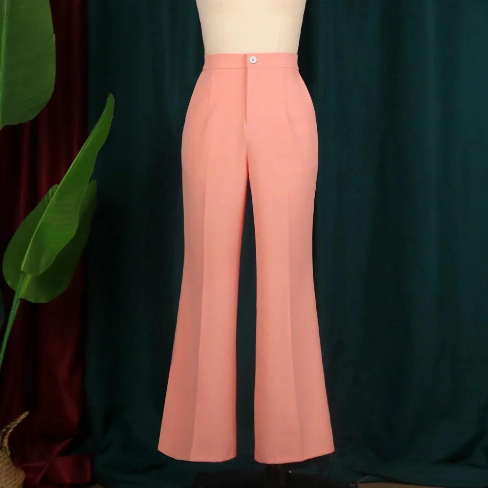 Plus Size Women Flare Pants Autumn Solid Casual Trousers Lady Sexy Club Loose Pants 2022 Fashion Bodycon Wholesale Clothes