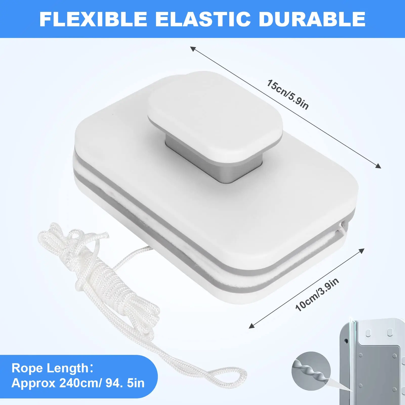 New Adjustable Double Sided Glass Cleaning Accessory for Home Use Magnetic Windscreen Wiper Cleaner Window Cleaning Tool