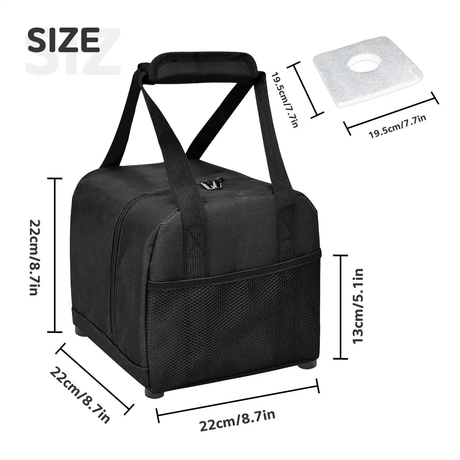 Bowling Bag Bowling Ball Carrier Bag with Padded Holder Waterproof Handbag with Side Mesh Pockets for Players Men Athlete