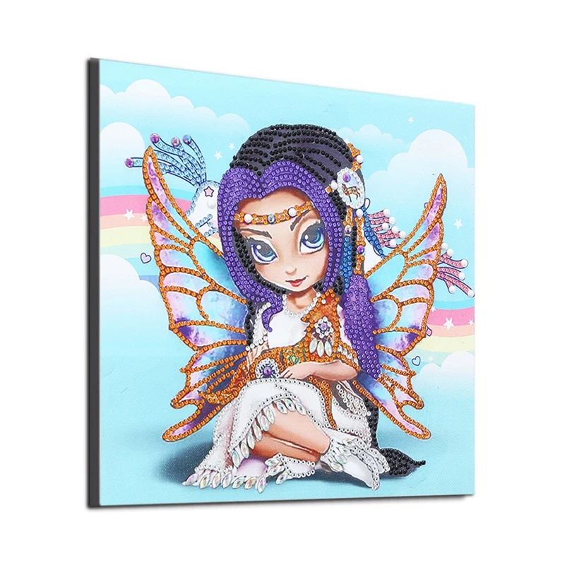 

Partial Special Shaped Drill Rhinestone DIY Diamond Painting "Fairy" Girl Embroidery Cross Stitch Decor Gift DZ536
