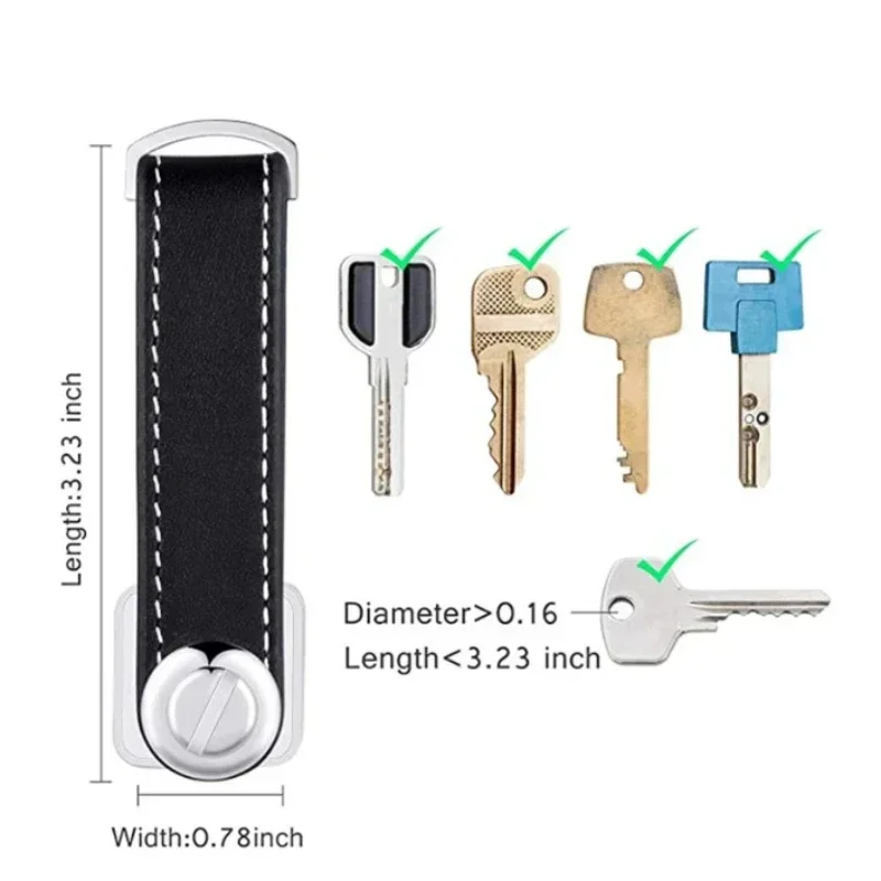 Car Key Pouch Bag Case Wallet Holder Chain Key Wallet Ring Collector Housekeeper Pocket Organizer Smart Leather Keychain key organizer key case key purse key holder