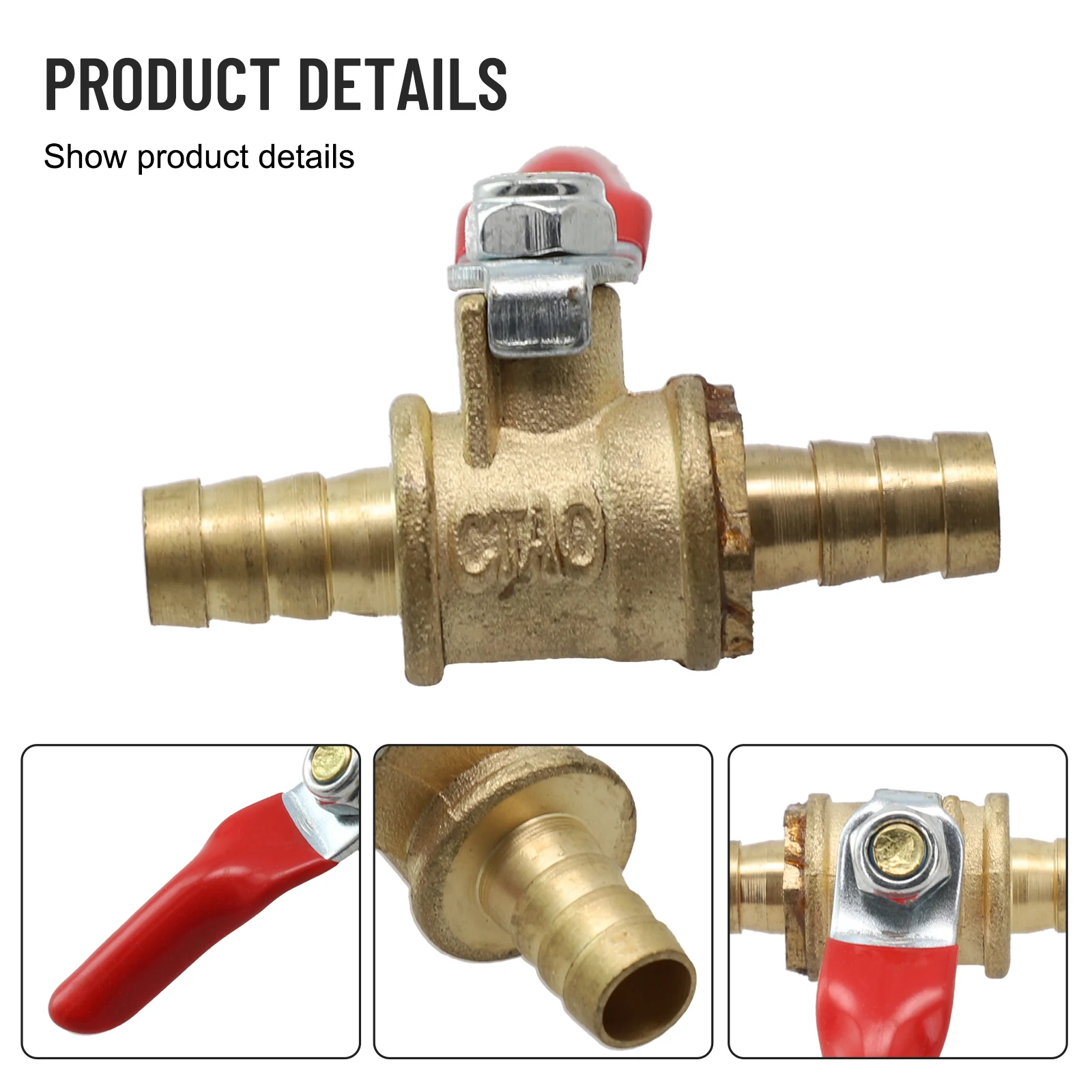 

Brass Ball Valve 6/8/10/12/14mm Hose Barb Valve Switch Inline Water Oil Air Gas Line Ball Valve Pipe Fittings Coupler Adapter