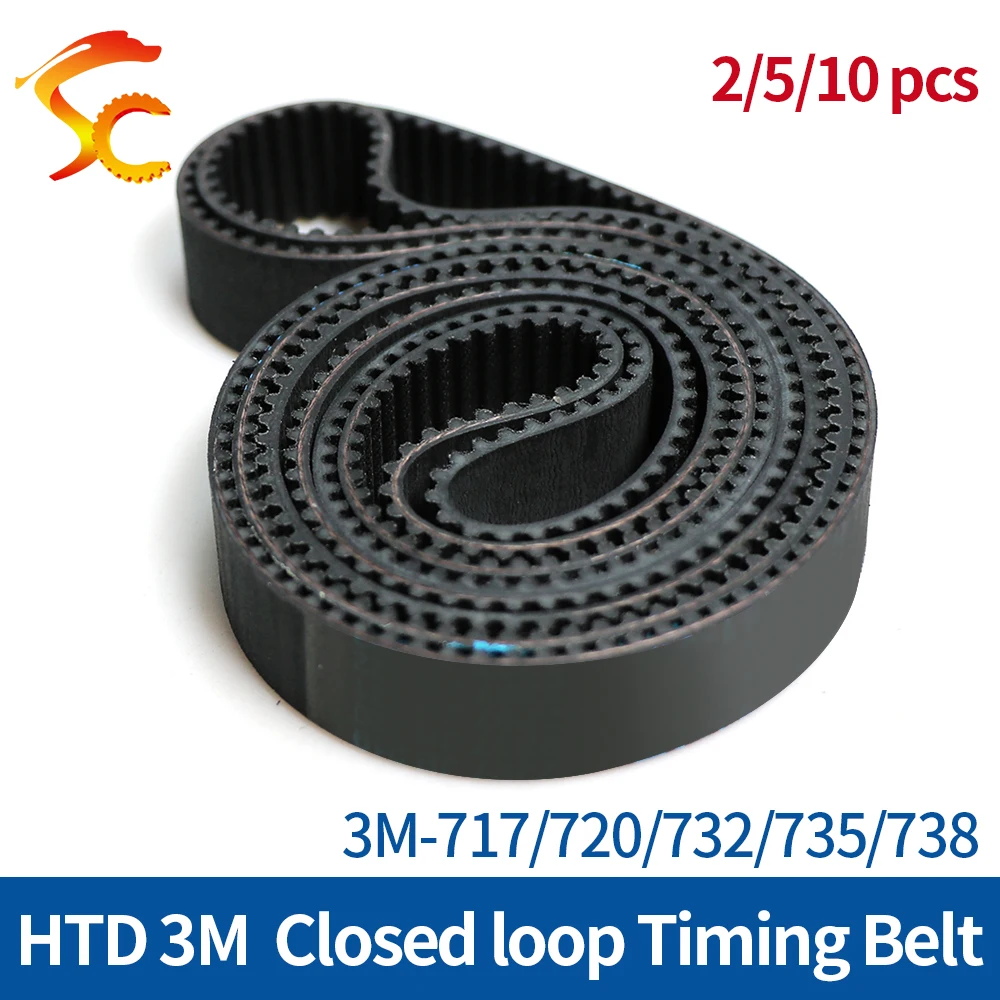 Резиновый Ремень ГРМ ONEFIRE HTD 3 м, длина 717/720/732/735/738 мм, ширина 6/10/15 мм, 3 м, синхронный ремень с замкнутым циклом, бесплатная доставка