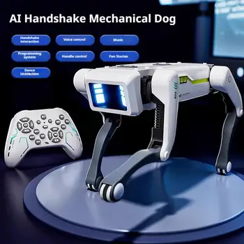 Cane Robot Intelligente AI con Telecomando, Cucciolo Robotico per Acrobazie con Controllo Vocale Interattivo, Giocattolo Bionico Programmabile per Danza