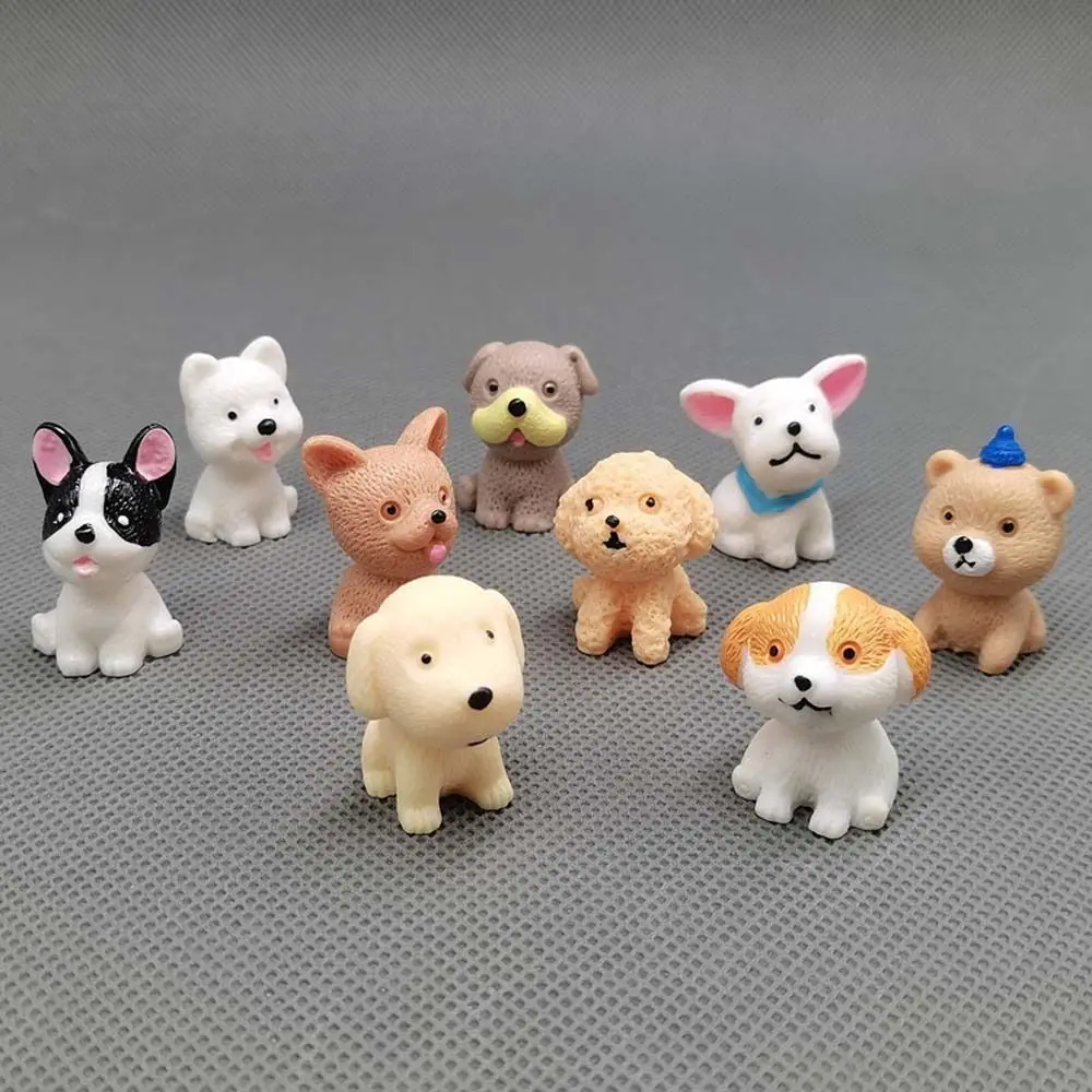 Realistic Mini Resin Dogs Home Decor Cute Animals Puppy Miniature Figurines DIY Decoration Cartoon Dog Ornaments Micro Landscape