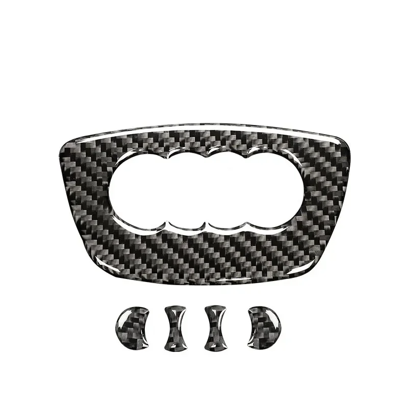 Embellecedor de anillo de volante de coche, pegatina de fibra de carbono, cubierta de decoración para Audi A4, B8, 8K, A6, C6, 4F, Q5, 8R, Q7, 4L, A3, 8V