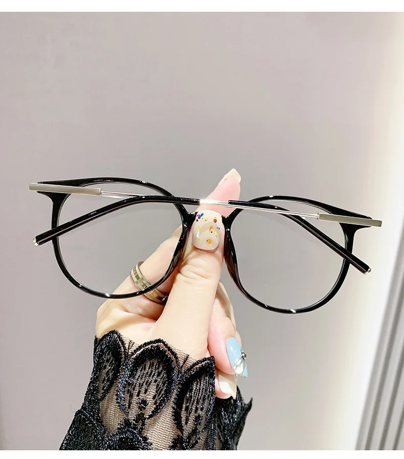 Fotoempfindliche, farbwechselnde Anti-Blaulicht-Myopie-Brille sind trendig, stilvoll, einfarbig, Retro und vielseitig.6052 – Detail 10