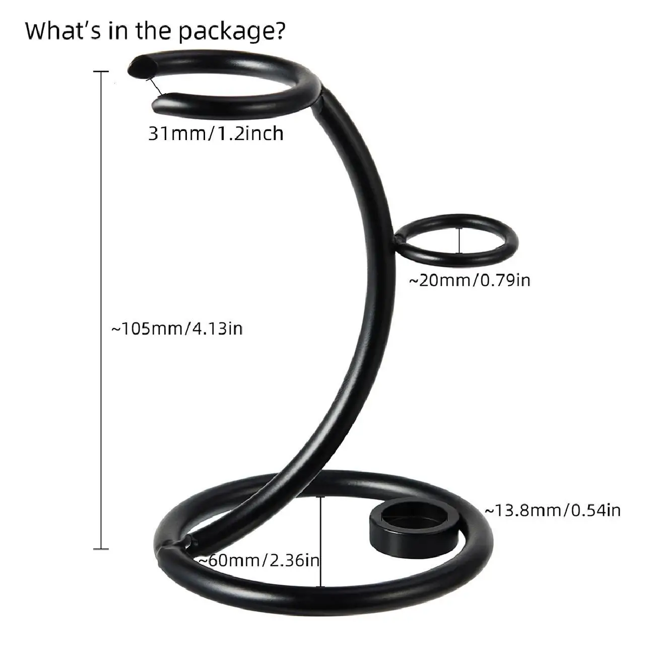 Stainless Steel  Shaving Razor and Brush Stand - Convenient Holder for Safety Razor and Shave Brush Storage 3