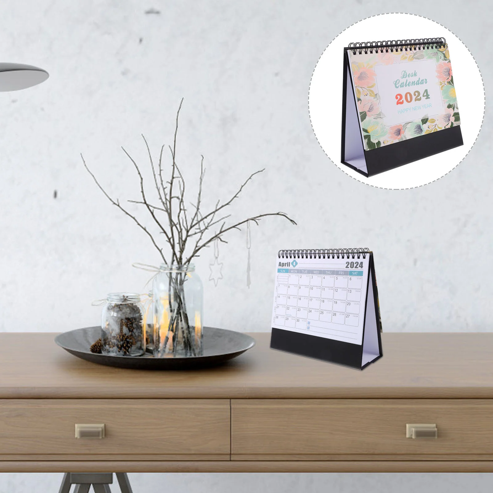 

2024 Desk Calendar Calendars Household Monthly Office Decor Desktop Paper Decorative Standing Baby