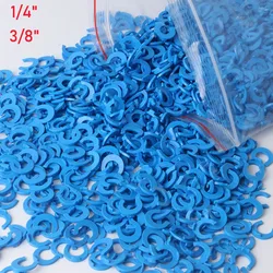 100-Pack Blue Clip C-Ring Hose Quick Connectors for Aquarium and Water Filtration Systems