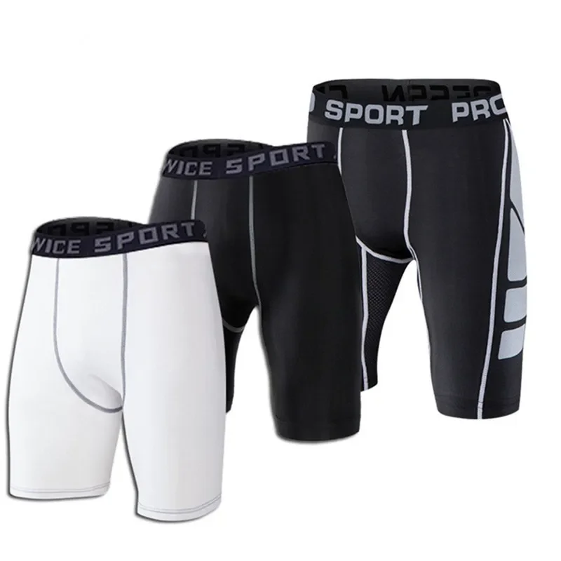 Skinny Fitness Mens Compression Sports Gym Under Base Layer Running Tights Quick-Drying Shorts Trainning Riding Male 3XL Shorts 2