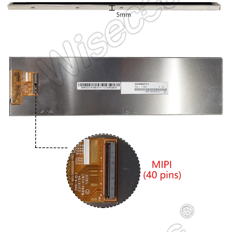 8.8 Inch Long Strip LCD Screen HSD088IPW1-B00 1920*480 MIPI
