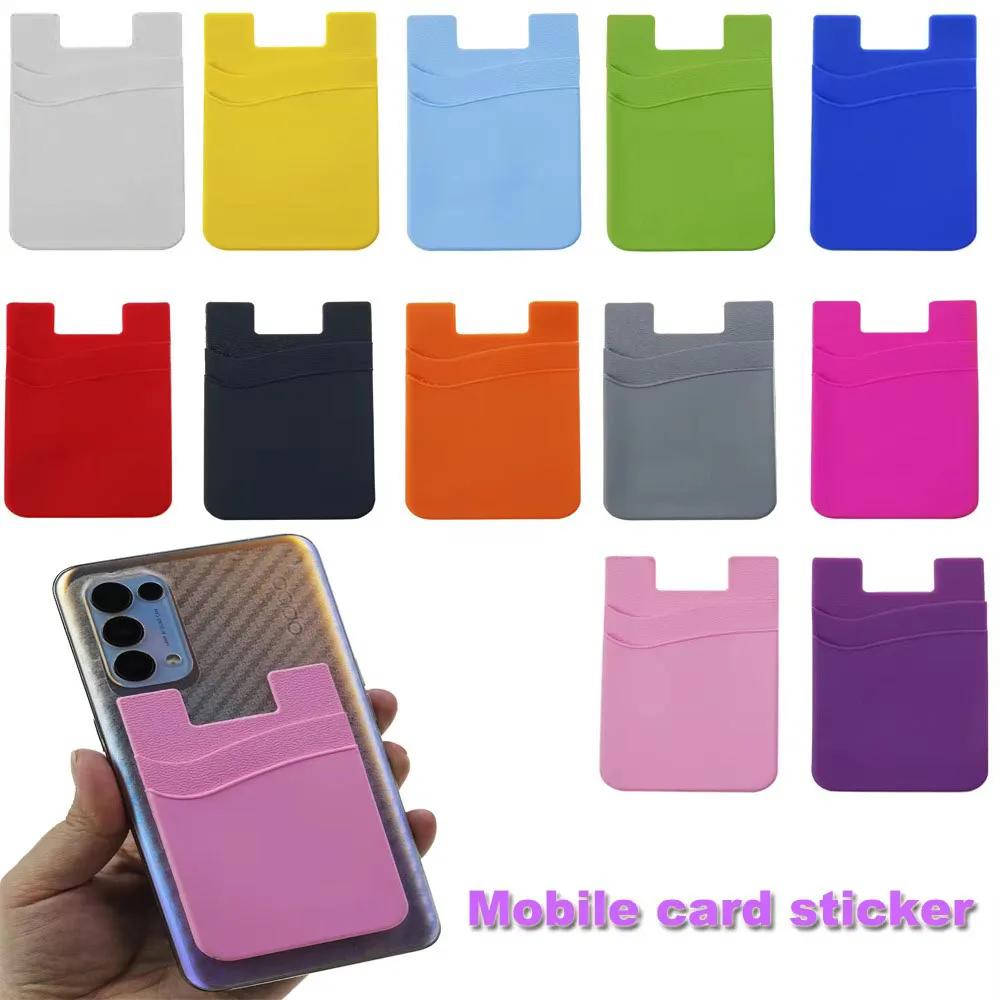 Silicone Adhesive Card Holder Wallet for Mobile Phones – Soft, Secure, and Convenient