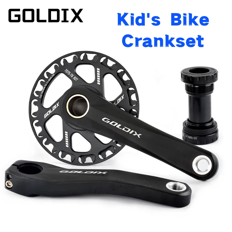 

GOLDIX Bicycle Crankset 28-36T Chainwheel for Children's Bike Ultralight Hollow forSHIMANOVariable Speed System Kid's Bike Parts