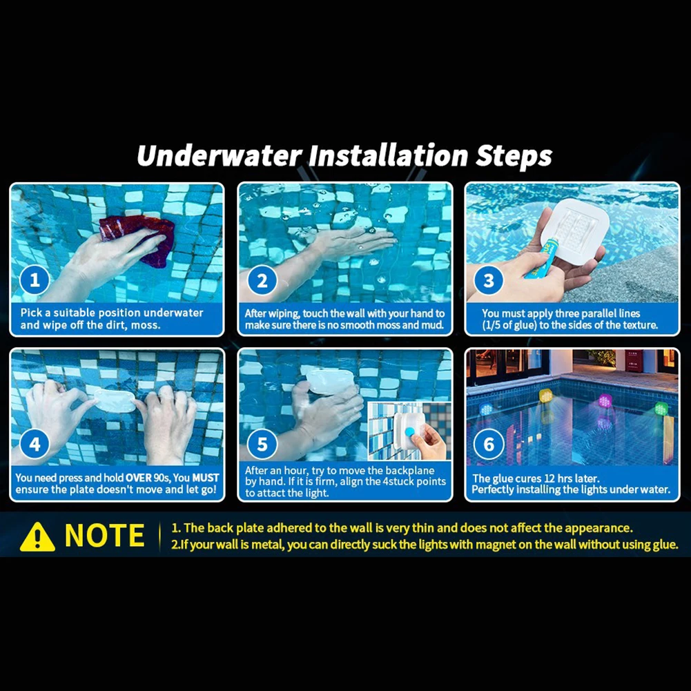 Submersible Pool Light in use
