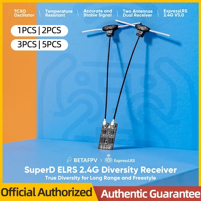Récepteur ELRS 2.4G SuperD True Diversity BETAFPV - Lot de 1 à 5