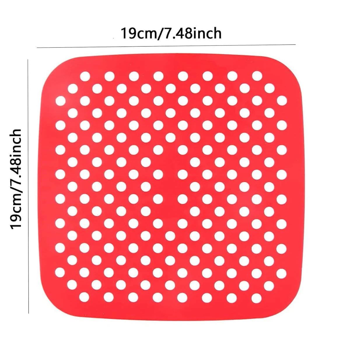 Square Air Fryer Liners with Perforations - Heat-Resistant, Easy-to-Clean