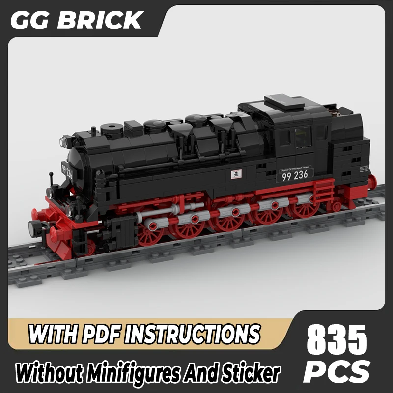 

Railway Train Series Moc Building Bricks Steam Engine BR99 Model Technology Modular Blocks Construstion DIY Assembly Toy Gifts