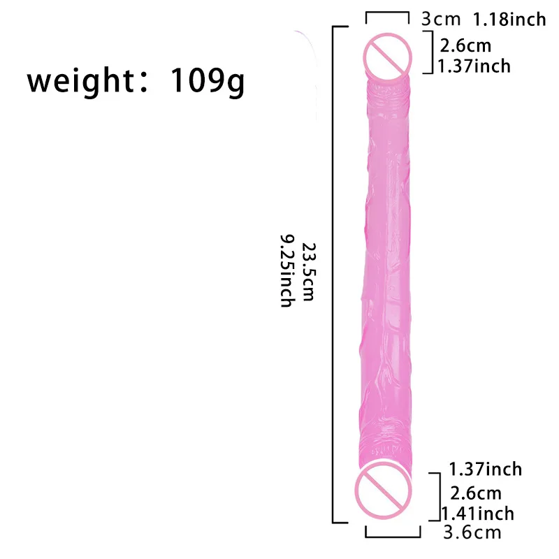 Realistic Dildo Double Ended Dildo Sex Toy For Woman TPE Erotic Soft Long Jelly Dildo for Lesbian Flexible Big Penis Masturbator