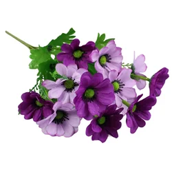 Daisy Flower Artificial Bouquet for Indoor and Outdoor Decor (Purple)