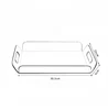 Acrylic Serving Tray with Handles for Cosmetics Perfume,Spill-Proof Organizer,Space-Saver,Food & Drink Server Home Storage Décor 2