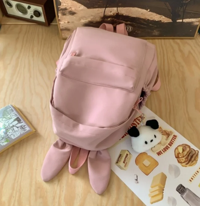 New Embroidered Personalized Kids Large Capacity Schoolbag Custom Name Rabbit Backpack Gifts Bag for Child Adult 4