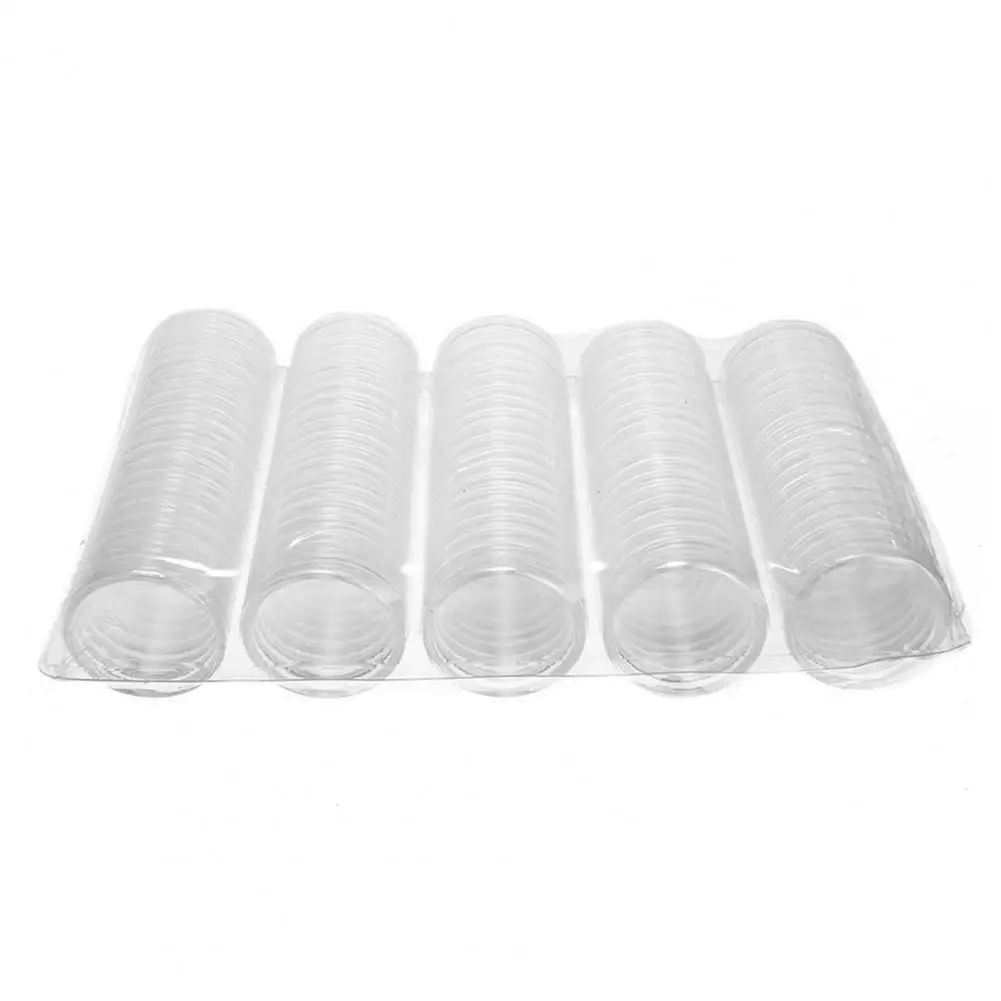 100 Capsules Transparentes Pour Pièces De 22mm - Protection Anti-Rayure Et Ouverture Facile - Collection Numismatique